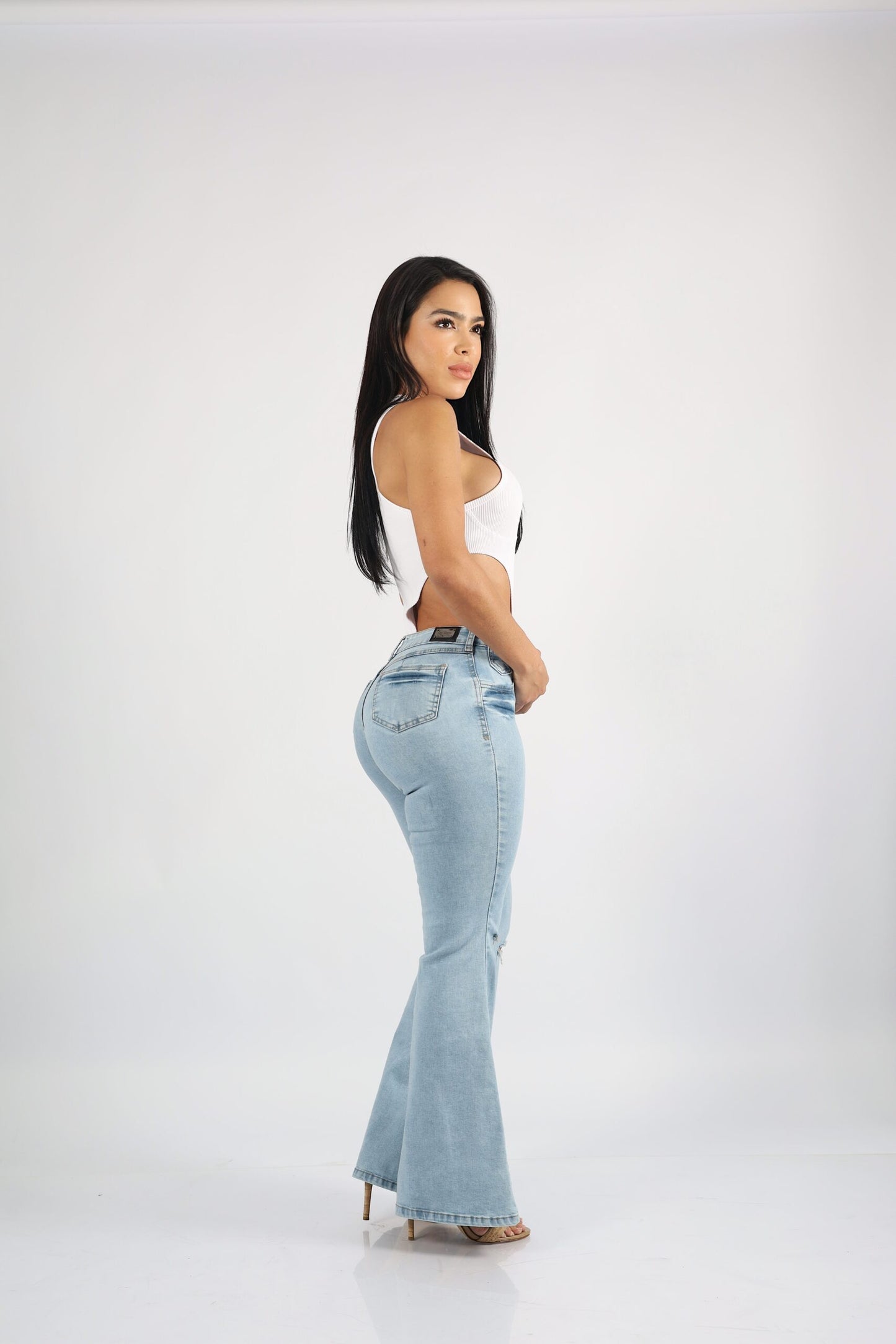 Jeans Flare Kinsgton Push Up Drap